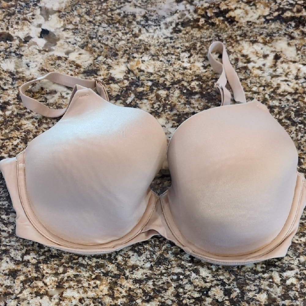 Auden 36D Nursing Full Coverage Lightly Lined T-shirt Bra Tan Cream